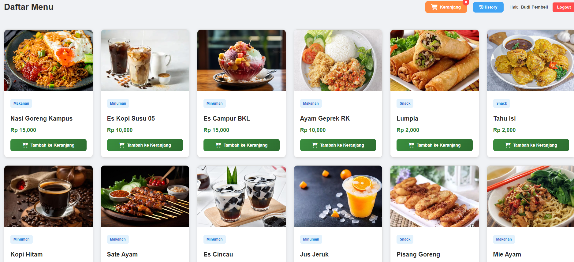 Food Ordering AI